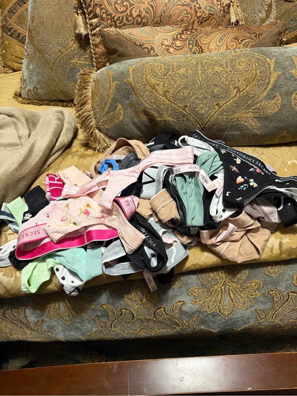 Victoria's Secret Assorted Pastel & Black Thong Lot